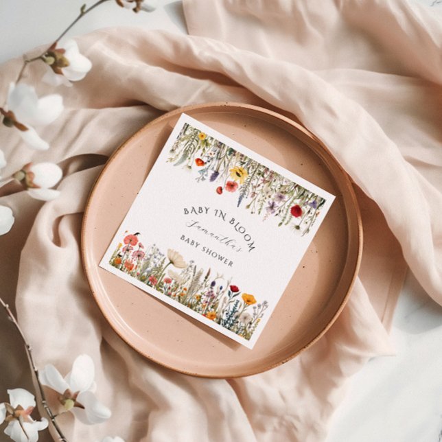 Kleine rustikale Wildblume Blume Kinderdusche Serviette (Von Creator hochgeladen)