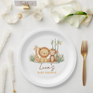 Kleine Safari-Abenteuer-Baby-Party Pappteller