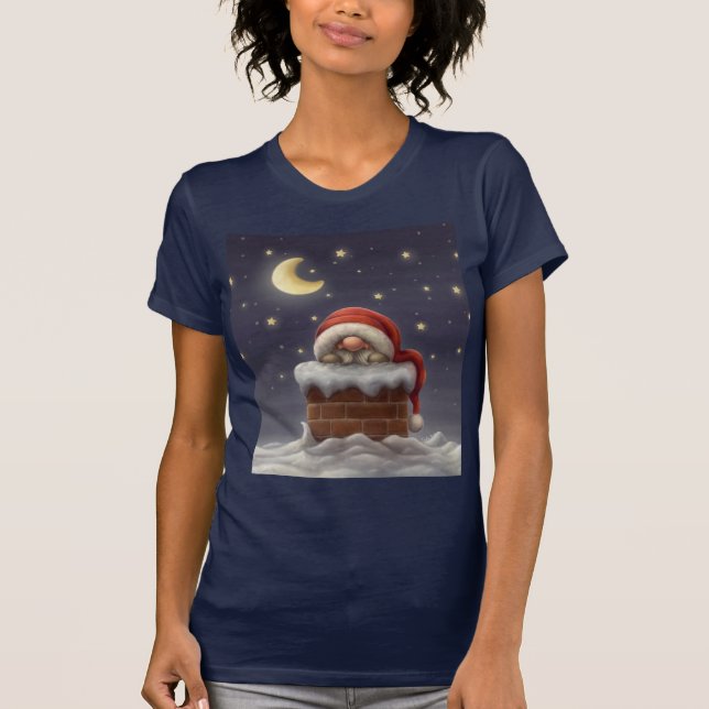 Kleine Sankt in einem Kamin T-Shirt (Vorderseite)