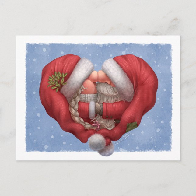 Kleine Santa Liebe Postkarte (Vorderseite)