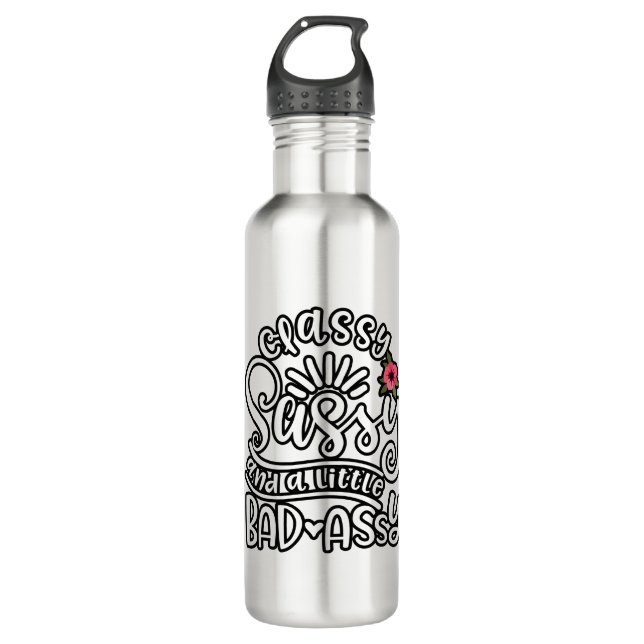Kleine Sassy und ein wenig schlechte Assy Girls ei Edelstahlflasche (Vorderseite)
