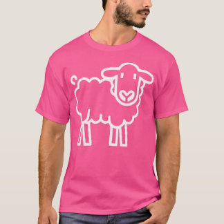 Kleine Schafe Niedliche einfache Minimalistische T T-Shirt
