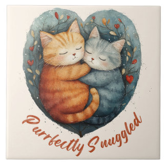 Kleine, scharf geschmorte Kätzchen Fliese