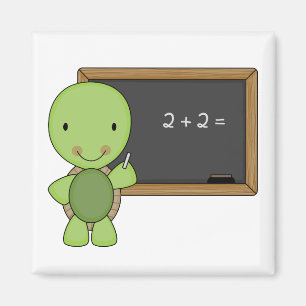 kleine Schiefertafel-Schildkröte Magnet