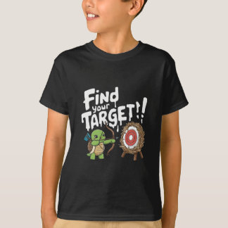 Kleine Schildkröte, die auf einen Pfeil abzielt T-Shirt