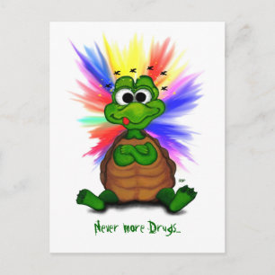 Kleine Schildkröte, Nie mehr Drogen ! Postkarte