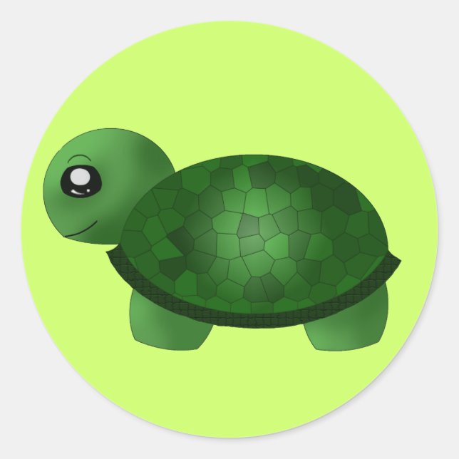 Kleine Schildkröte/Umschlag Aufkleber (Vorderseite)