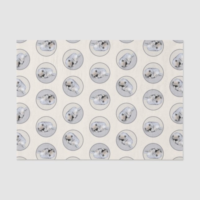 Kleine, schlafende Welpen, originale Hundekunst Seidenpapier (Vorderseite)