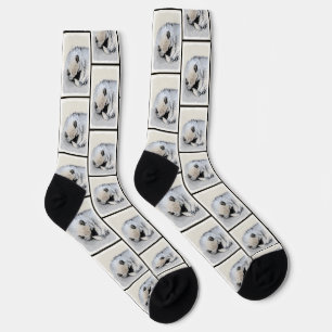 Kleine, schlafende Welpen, originale Hundekunst Socken