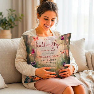 Kleine Schmetterling-Aquarell-Baby-Party Kissen
