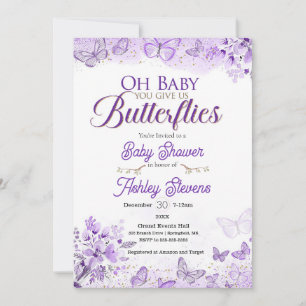 Kleine Schmetterling Baby Dusche Einladung