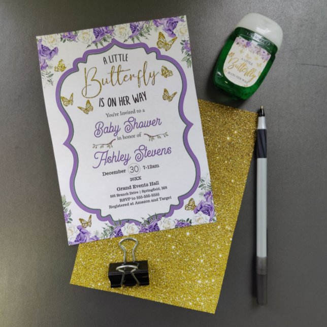 Kleine Schmetterling Baby Dusche Einladung (Von Creator hochgeladen)