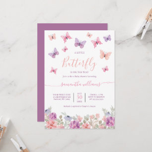 Kleine Schmetterlingsblume Blume Rosa und Lila Bab Einladung