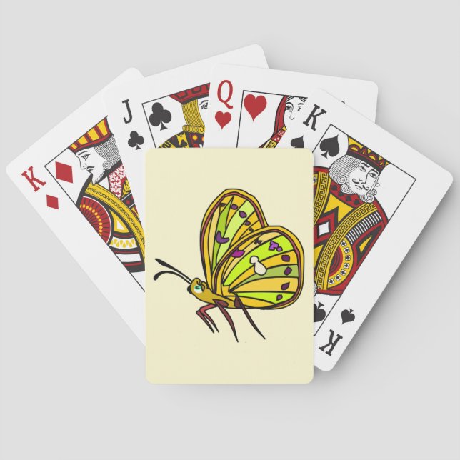 Kleine Schmetterlingskarten - Ihre Farbe Spielkarten (Rückseite)