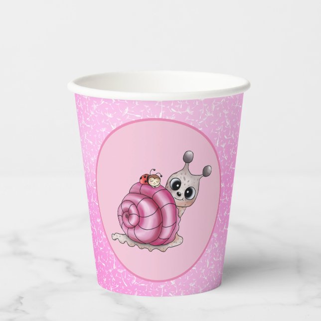 kleine Schnecke  pappteller Pappbecher (Vorderseite)