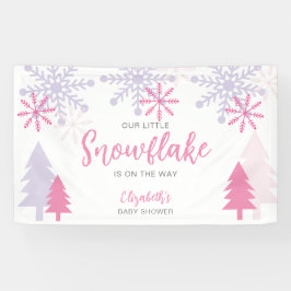 Kleine Schneeflocke auf dem Weg Babydusche Winter Banner
