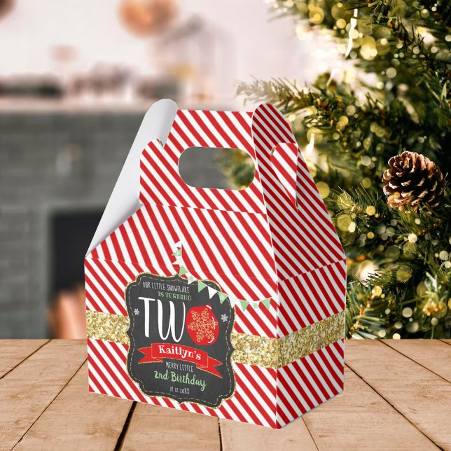 Kleine Schneeflocke drehen 2! 2. Geburtstag Geschenkschachtel (Von Creator hochgeladen)