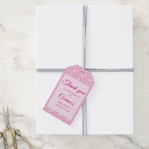 Kleine Schneeflocke rosa Mädchen-Baby-Party Geschenkanhänger