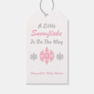 Kleine Schneeflocke unterwegs Geschenkanhänger