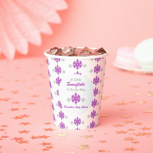 Kleine Schneeflocke unterwegs Pappbecher (Insitu)