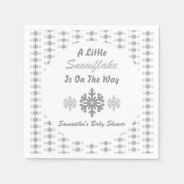 Kleine Schneeflocke unterwegs Serviette