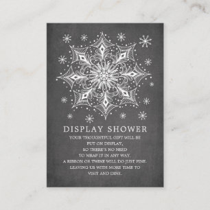 Kleine Schneeflocken-Winter-Babydusche Begleitkarte