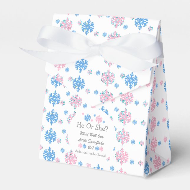 Kleine Schneeflockendarstellung Geschenkschachtel (Vorderseite)