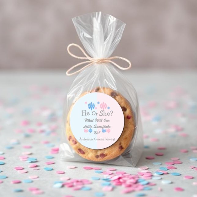 Kleine Schneeflockendarstellung Runder Aufkleber (Von Creator hochgeladen)