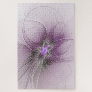 Kleine Schönheit Moderne Mauve Graue Fraktal-Kunst