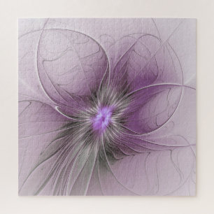 Kleine Schönheit Moderne Mauve Graue Fraktal-Kunst