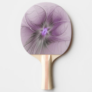 Kleine Schönheit Moderne Mauve Graue Fraktal-Kunst Tischtennis Schläger