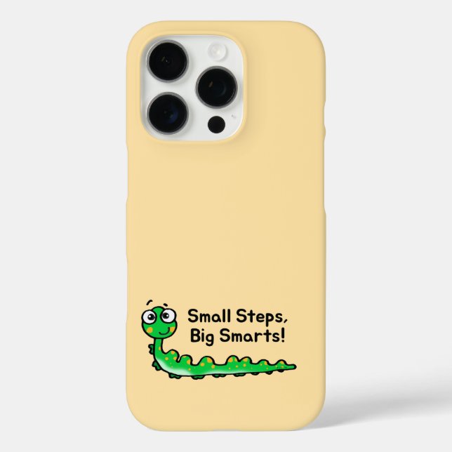 Kleine Schritte Big Smarts Raupe Cartoon iPhone 16 Pro Hülle (Rückseite)