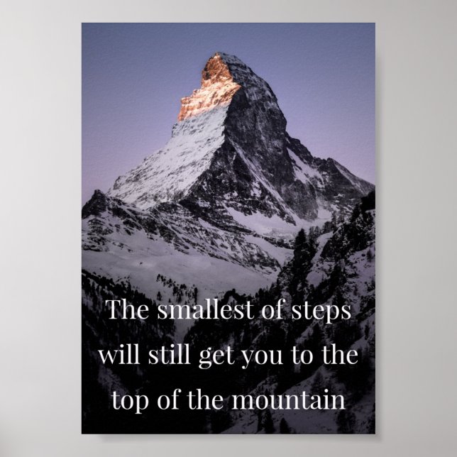 Kleine Schritte bringen große Ergebnisse Poster (Vorne)