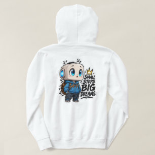 Kleine Schritte Große Träume Anime-Roboter-Bekleid Hoodie