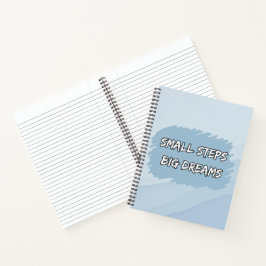 Kleine Schritte, große Träume | Motivierend Notizbuch