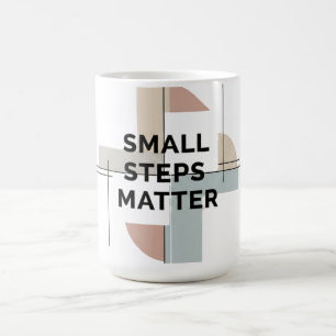 Kleine Schritte zählen Geometrische Tasse