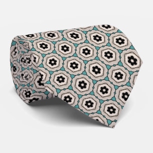 Kleine schwarze Blumen Floral Krawatte