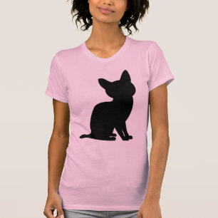 KLEINE SCHWARZE CAT ART T - SHIRT T-SHIRTS