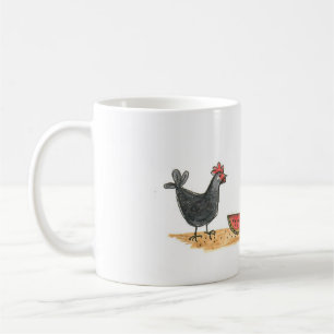 Kleine schwarze Henne-und Wassermelone-Tasse Kaffeetasse