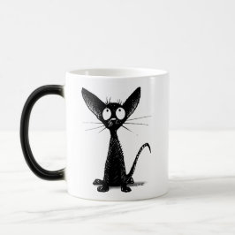 Kleine schwarze Katze Verwandlungstasse