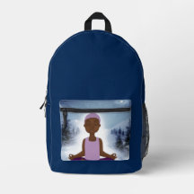 Kleine schwarze Mädchen-Meditations-Rucksack