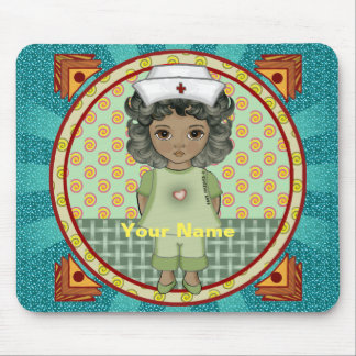 Kleine schwarze Mädchenschwester Mousepad
