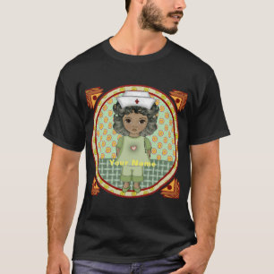 Kleine schwarze Mädchenschwester T-Shirt