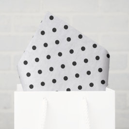 Kleine schwarze Punkte auf weißem Geschenkpapier Seidenpapier