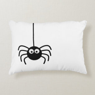 Kleine schwarze Spinne Dekokissen