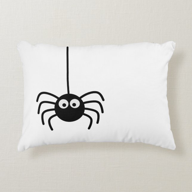 Kleine schwarze Spinne Dekokissen (Vorderseite)