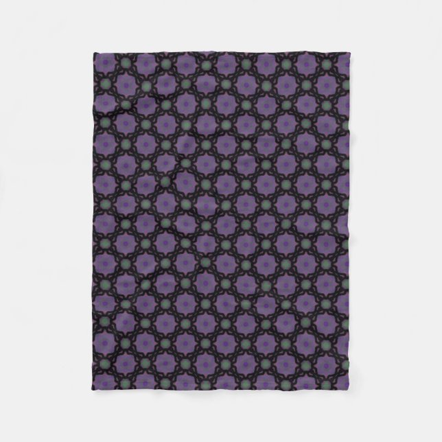Kleine schwarze und schwarze Poldecke Fleecedecke (Vorderseite)