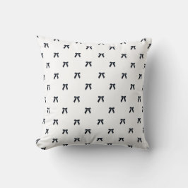 Kleine schwarze weiße Schleife feminin monochrom Kissen