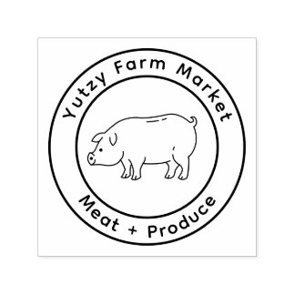 Kleine Schweinefarm-Markt Permastempel