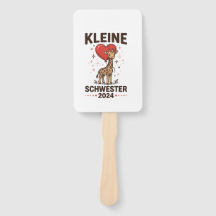 Kleine Schwester 2024 Niedliche Giraffe Schwester  Fächer